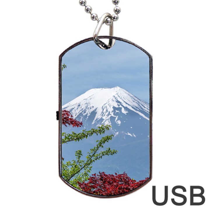 Mountain-mount-landscape-japanese Dog Tag USB Flash (Two Sides)