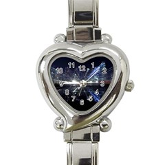 Cityscape-light-zoom-city-urban Heart Italian Charm Watch by Sudhe