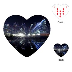 Cityscape-light-zoom-city-urban Playing Cards Single Design (heart)