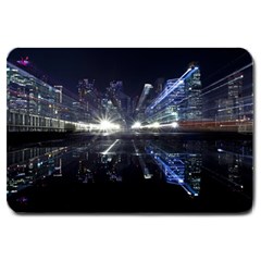 Cityscape-light-zoom-city-urban Large Doormat  by Sudhe