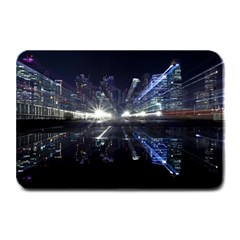 Cityscape-light-zoom-city-urban Plate Mats by Sudhe