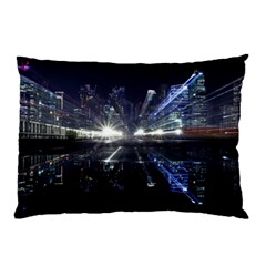 Cityscape-light-zoom-city-urban Pillow Case by Sudhe