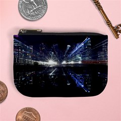 Cityscape-light-zoom-city-urban Mini Coin Purse by Sudhe