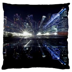 Cityscape-light-zoom-city-urban Large Cushion Case (two Sides) by Sudhe