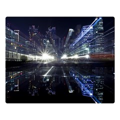 Cityscape-light-zoom-city-urban Double Sided Flano Blanket (large)  by Sudhe