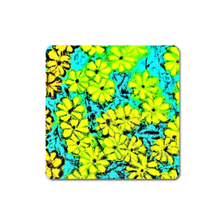 Chrysanthemums Square Magnet