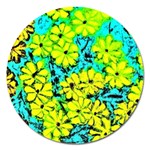 Chrysanthemums Magnet 5  (Round) Front