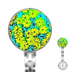 Chrysanthemums Stainless Steel Nurses Watch