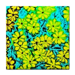 Chrysanthemums Tile Coaster by Hostory