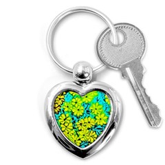 Chrysanthemums Key Chain (heart) by Hostory