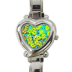 Chrysanthemums Heart Italian Charm Watch by Hostory