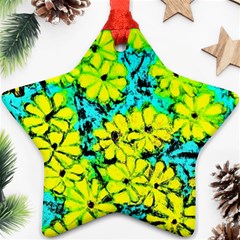 Chrysanthemums Star Ornament (two Sides)