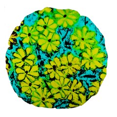 Chrysanthemums Large 18  Premium Round Cushions