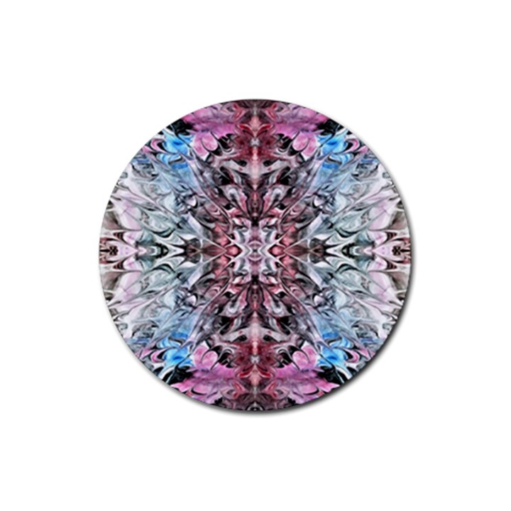 Abstract Waves  Rubber Coaster (Round) 