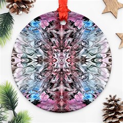 Abstract Waves  Round Ornament (two Sides)