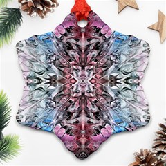 Abstract Waves  Snowflake Ornament (two Sides)