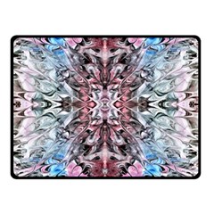 Abstract Waves  Double Sided Fleece Blanket (small)  by kaleidomarblingart