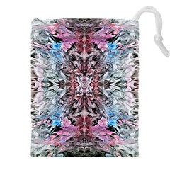 Abstract Waves  Drawstring Pouch (5xl) by kaleidomarblingart