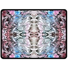 Abstract Waves Iii Fleece Blanket (large)  by kaleidomarblingart