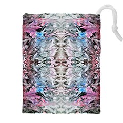 Abstract Waves Iii Drawstring Pouch (5xl) by kaleidomarblingart