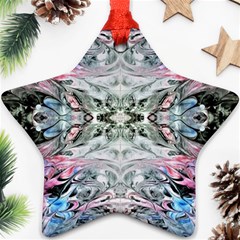 Abstract Waves Iv Ornament (star) by kaleidomarblingart