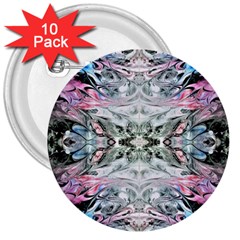 Abstract Waves IV 3  Buttons (10 pack) 