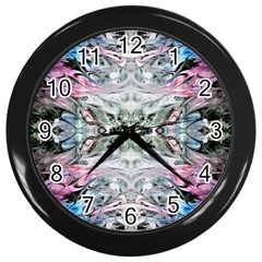 Abstract Waves IV Wall Clock (Black)