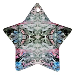 Abstract Waves Iv Star Ornament (two Sides)