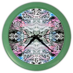 Abstract Waves IV Color Wall Clock