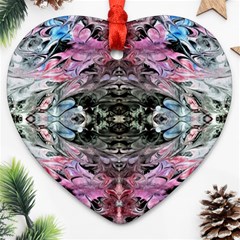 Abstract Waves-mixed Media Ornament (heart)