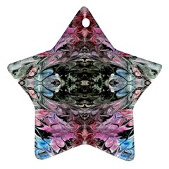 Abstract Waves-mixed Media Star Ornament (two Sides)