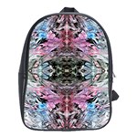 Abstract Waves-Mixed media School Bag (XL) Front