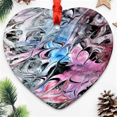 Abstract Waves Module Ornament (heart)