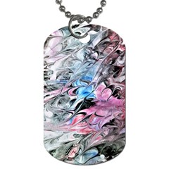 Abstract Waves Module Dog Tag (one Side) by kaleidomarblingart