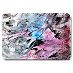 Abstract Waves Module Large Doormat  by kaleidomarblingart