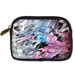 Abstract Waves Module Digital Camera Leather Case by kaleidomarblingart