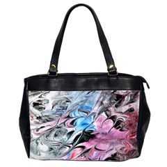 Abstract Waves Module Oversize Office Handbag (2 Sides) by kaleidomarblingart