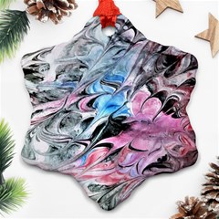 Abstract Waves Module Snowflake Ornament (two Sides)