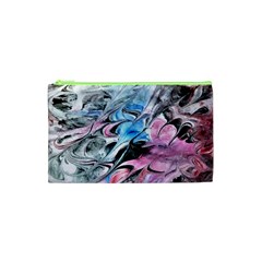 Abstract Waves Module Cosmetic Bag (xs) by kaleidomarblingart