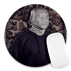 No Face Hanged Creepy Poster Round Mousepads by dflcprintsclothing