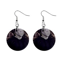 No Face Hanged Creepy Poster Mini Button Earrings by dflcprintsclothing