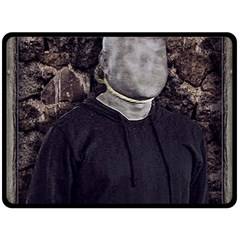 No Face Hanged Creepy Poster Fleece Blanket (large)  by dflcprintsclothing