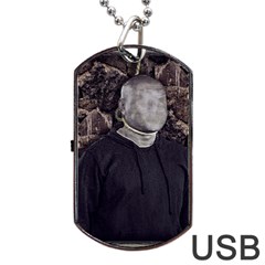 No Face Hanged Creepy Poster Dog Tag Usb Flash (one Side) by dflcprintsclothing