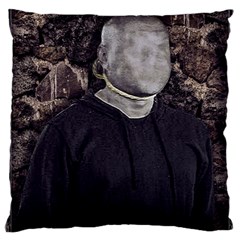 No Face Hanged Creepy Poster Large Cushion Case (one Side) by dflcprintsclothing