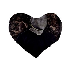 No Face Hanged Creepy Poster Standard 16  Premium Heart Shape Cushions by dflcprintsclothing