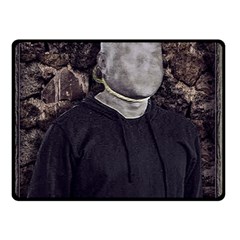 No Face Hanged Creepy Poster Double Sided Fleece Blanket (small)  by dflcprintsclothing