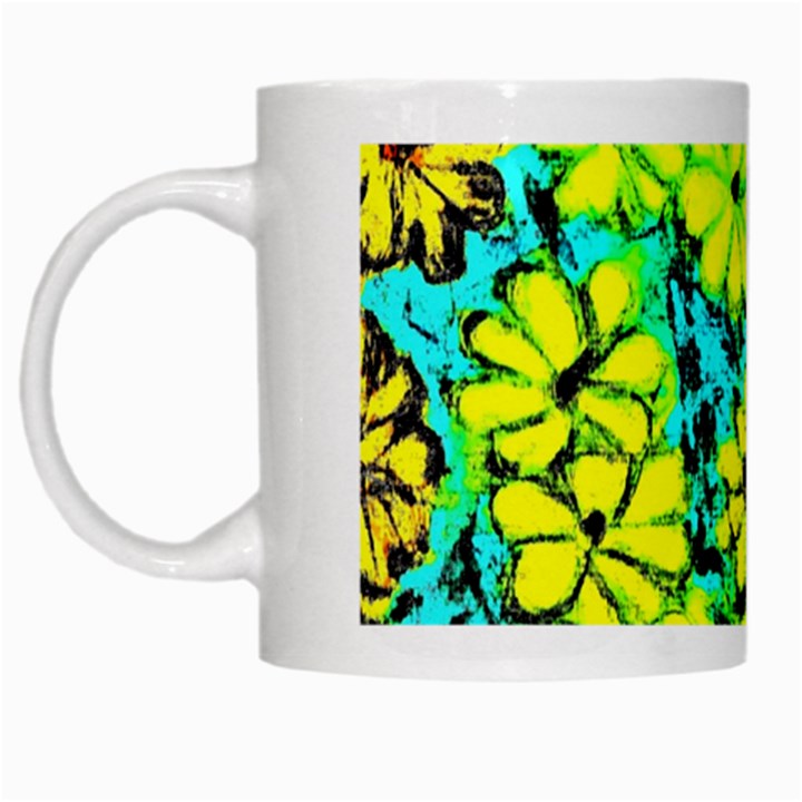 Chrysanthemums White Mugs