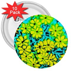 Chrysanthemums 3  Buttons (10 Pack)  by Hostory