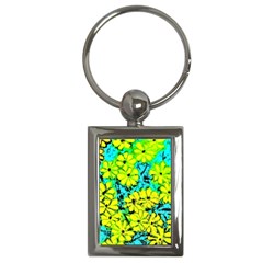 Chrysanthemums Key Chain (rectangle) by Hostory