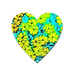 Chrysanthemums Heart Magnet by Hostory